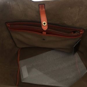 Large Brown Leather Ralph Lauren Polo Tote
